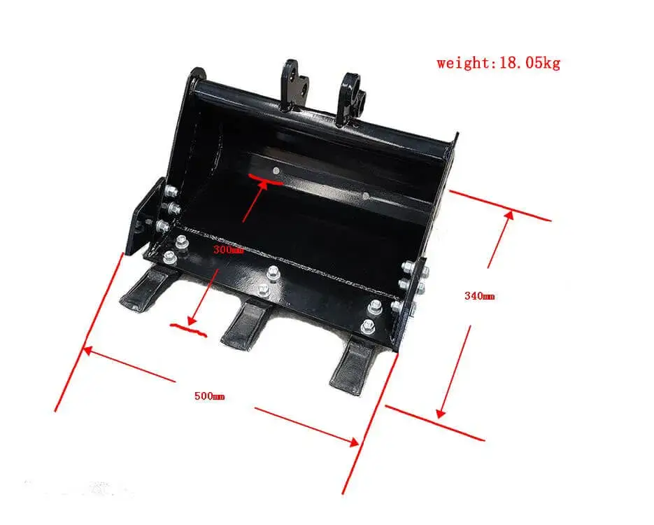 Mini Excavator 500mm Teeth Bucket - Image 3