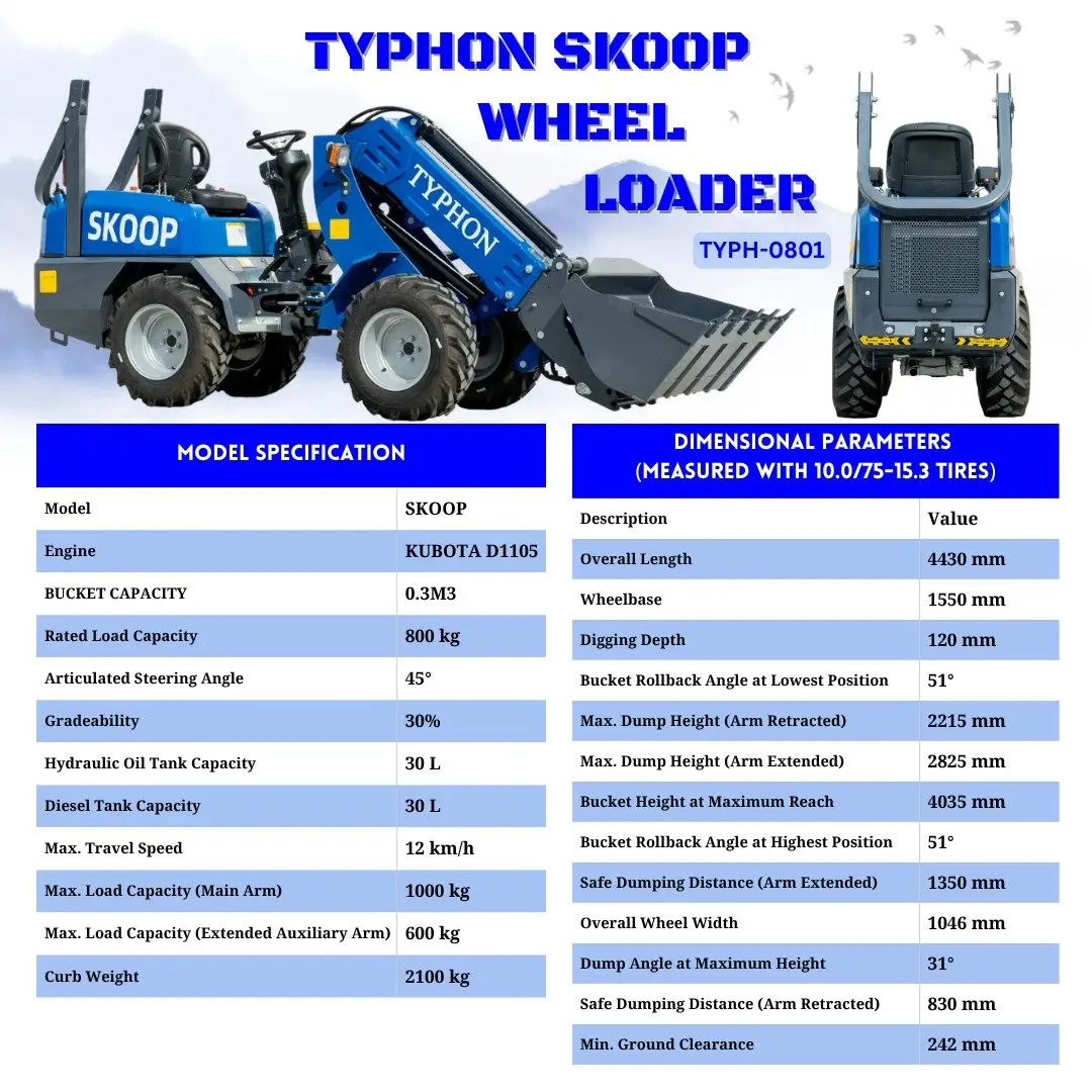 TYPHON Telescopic Wheel Loader 1 Ton - Image 2