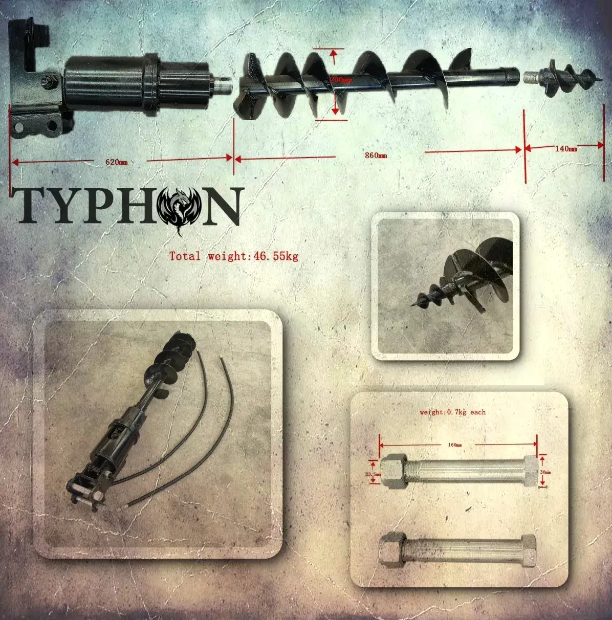 TYPHON Mini Excavator Auger Drill - Image 4