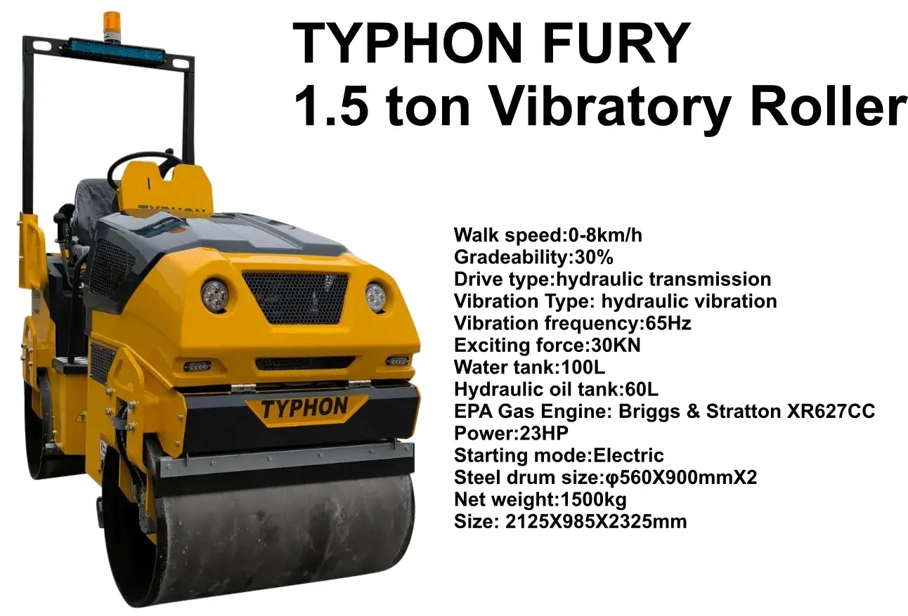 TYPHON FURY 1.5 Ton Asphalt Roller - Image 4