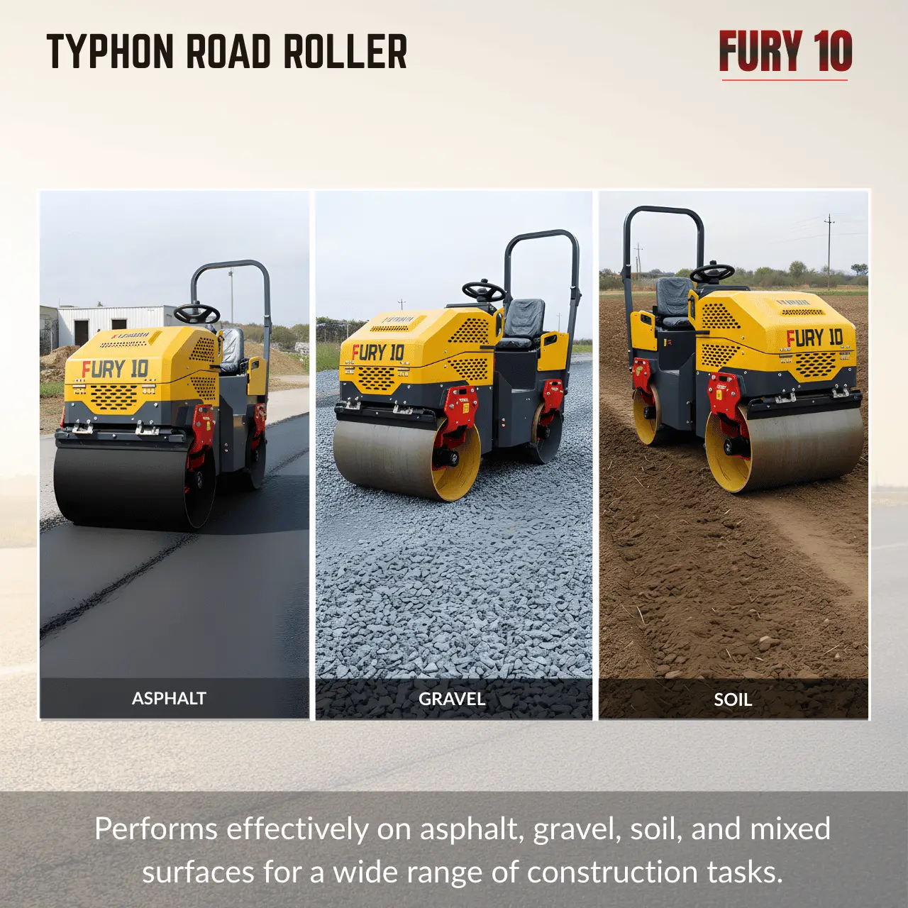 TYPHON FURY 10 1 Ton Road Roller - Image 16