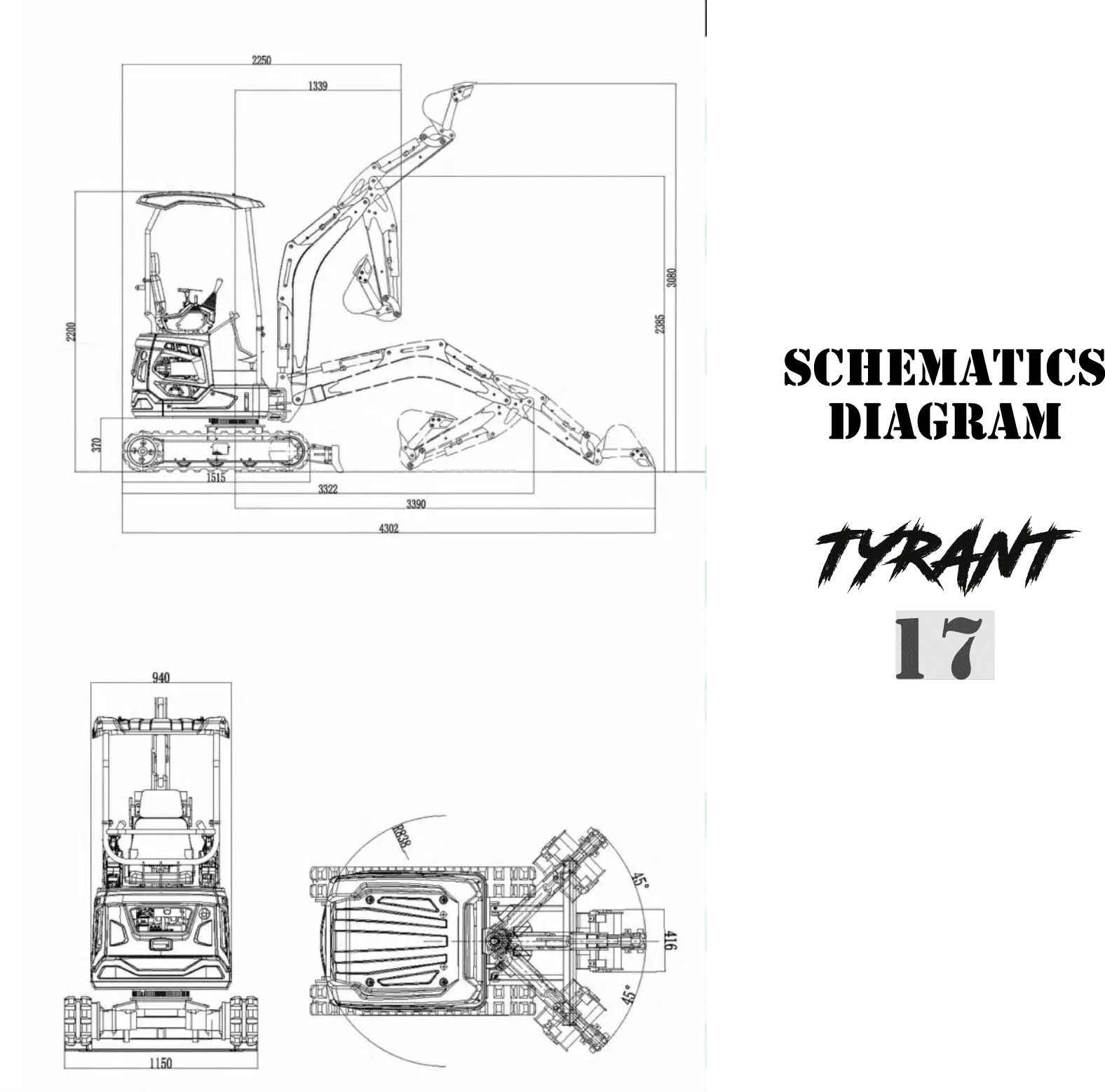 TYRANT 17 Kubota Mini Excavator Kit - Image 4