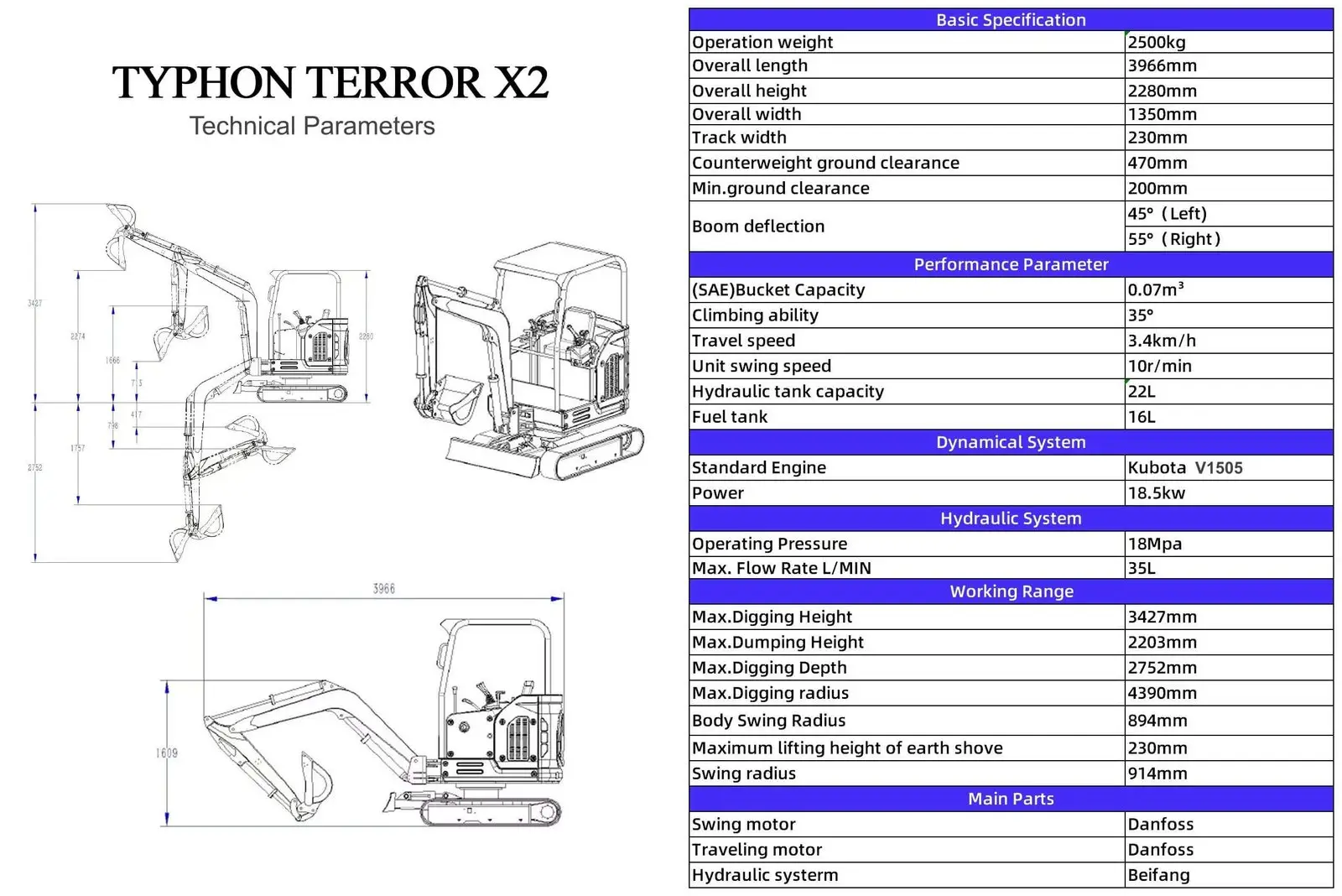 TYPHON TERROR X2 STORM Kubota 2.5 Ton - Image 4
