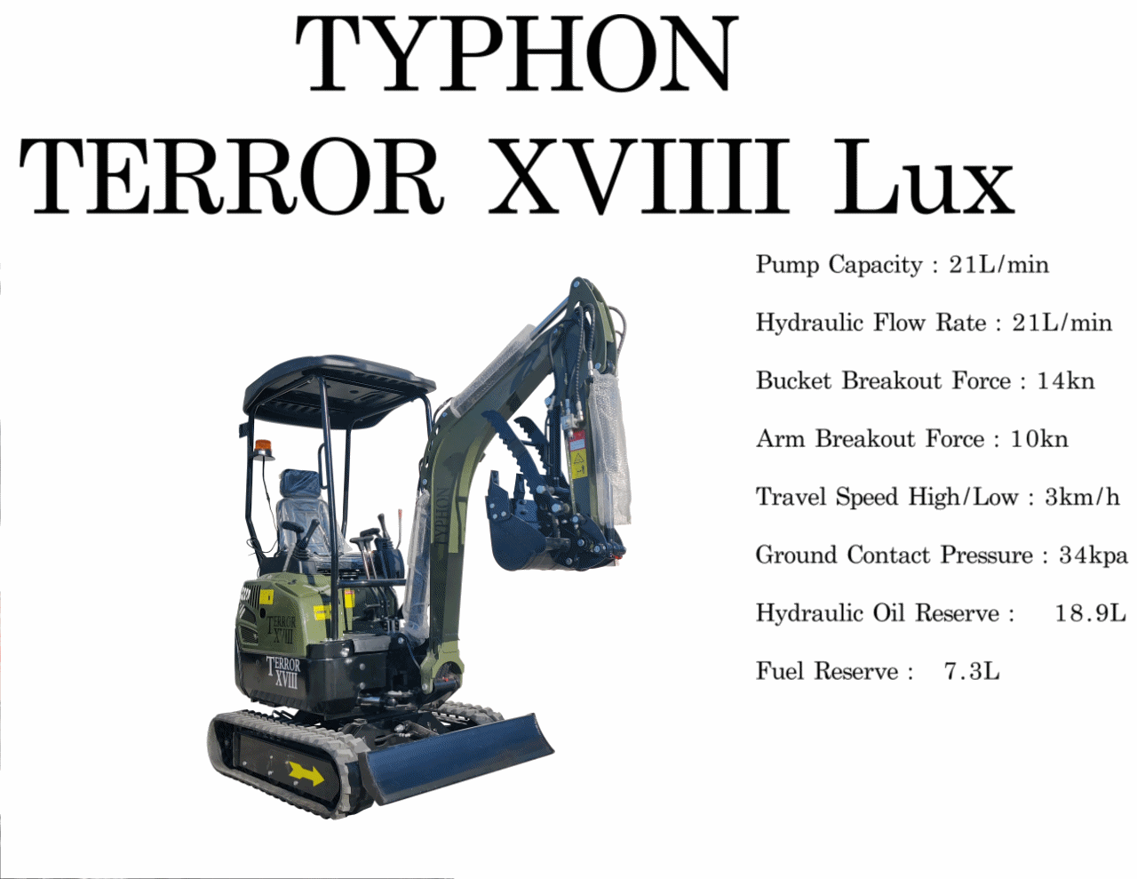 TYPHON TERROR XVIII 4000 lb Excavator - Image 5