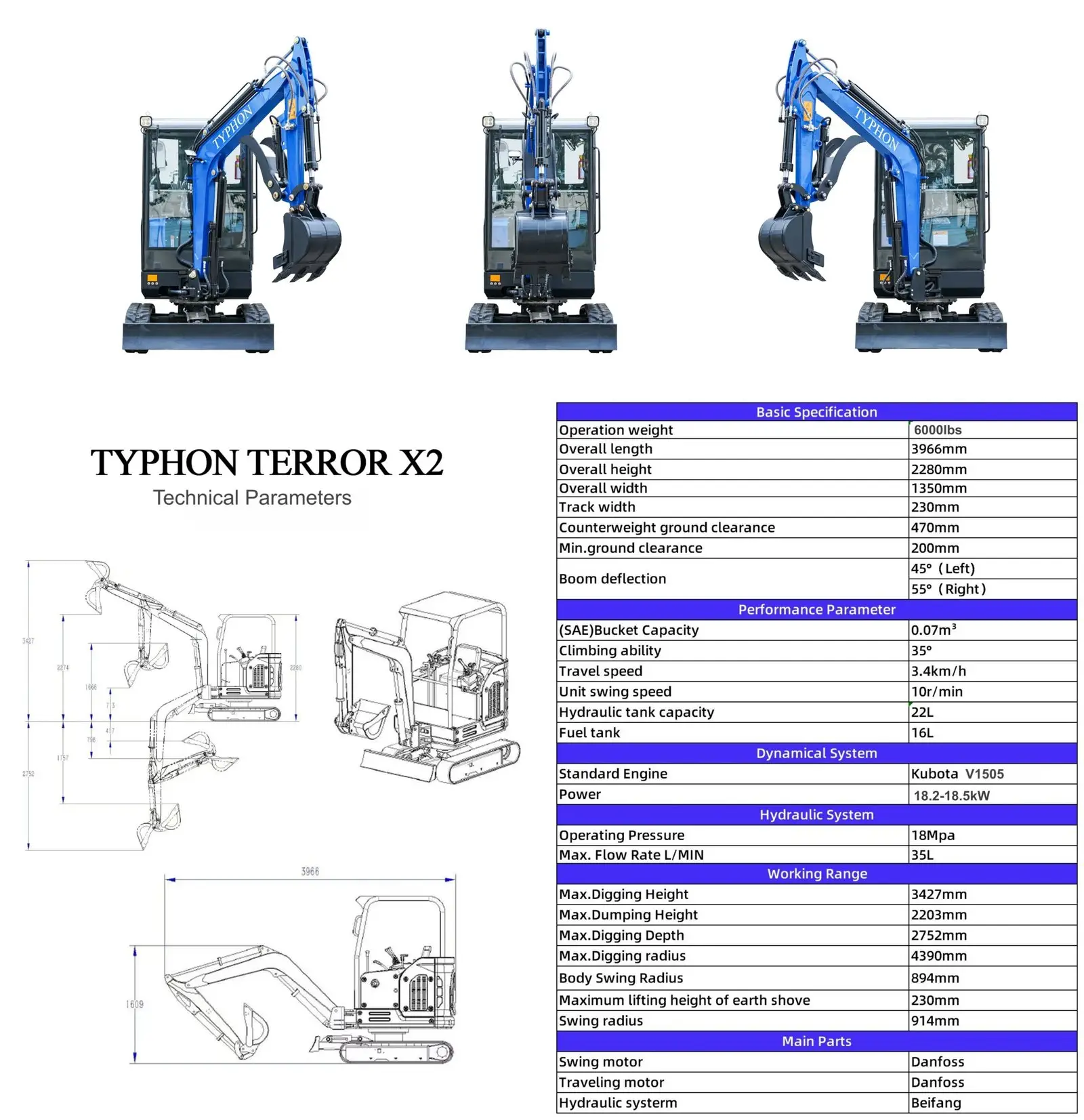 TYPHON TERROR X2 Kubota 2.7 Ton - Image 2