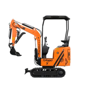 Typhon Tyrant X 1 Ton Mini Excavator with 13.5HP Briggs & Stratton Engine, Hydraulic Oil Cooler & Thumb Clip