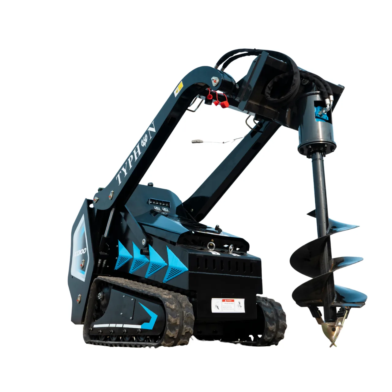 TYPHON STOMP X1300 & STOMP 509 Mini Skid Steer Auger Attachment 200mm Hydraulic