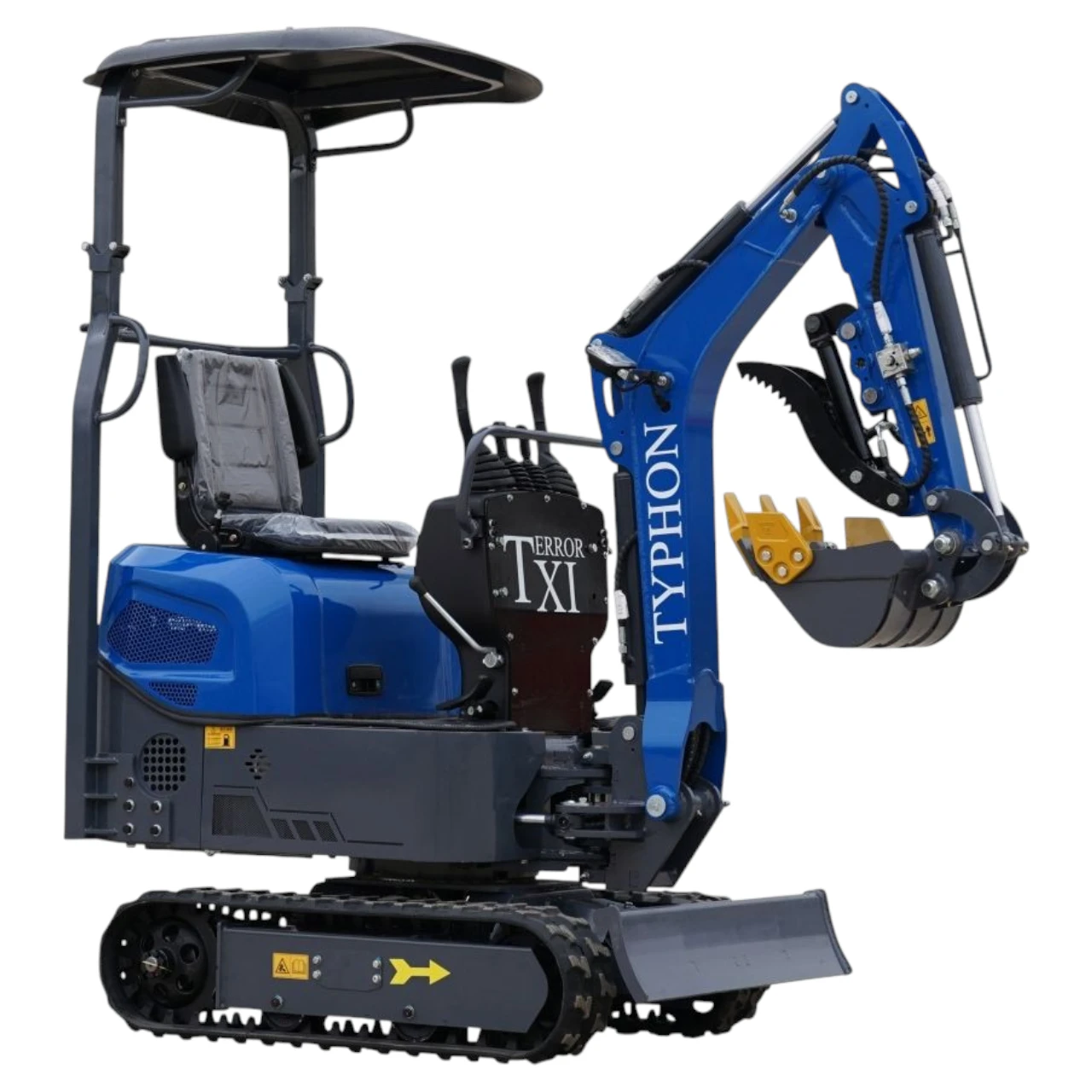 TYPHON TERROR XI STORM Mini Excavator – 1.1 Ton Trench Digger with Boom Swing, Hydraulic Thumb Clip, Bucket USA - Image 3
