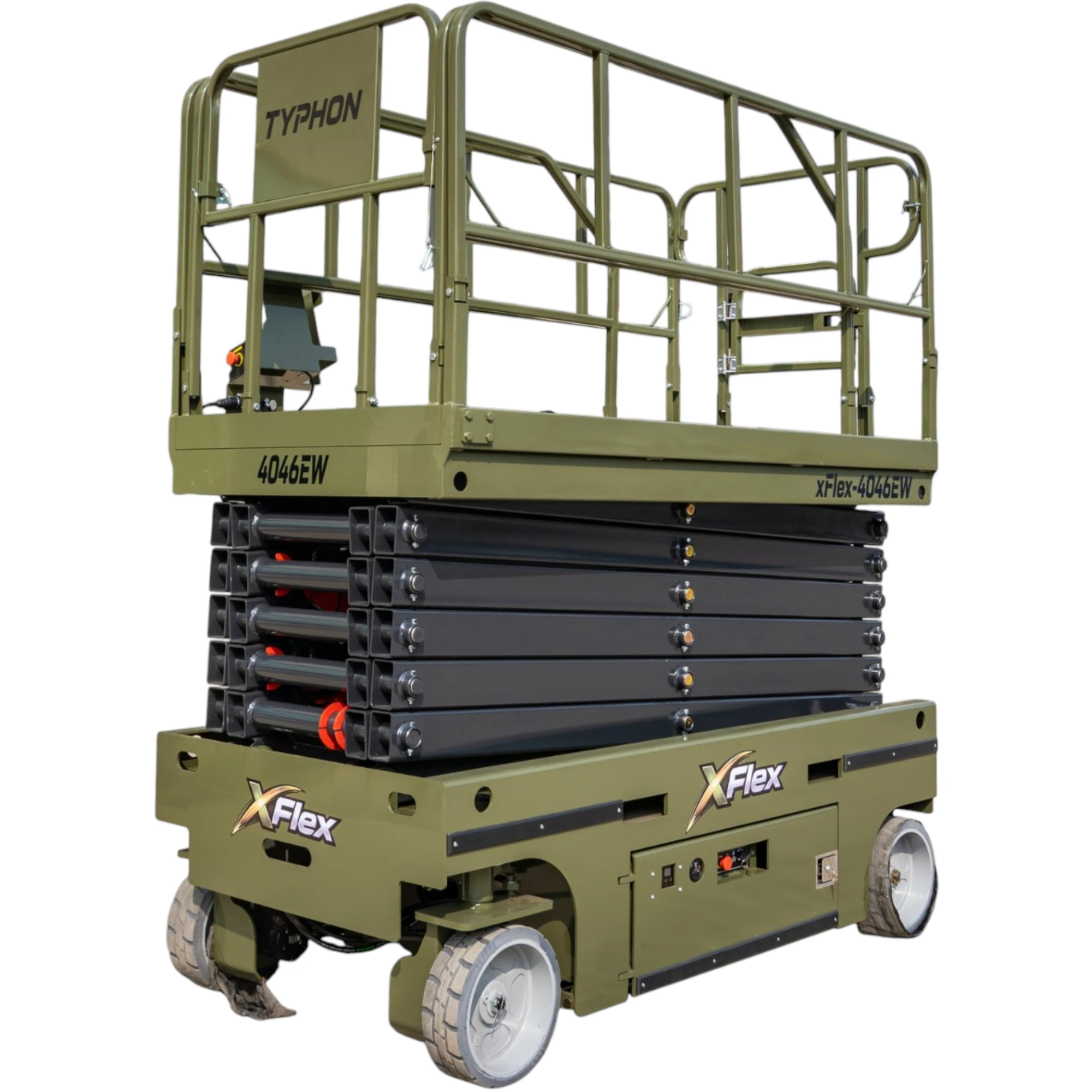 TYPHON xFlex-4046EW Electric Wheel Scissor Lift 2.6 Ton operating weight and 40ft platform height with 705lbs Load Capacity - Image 3