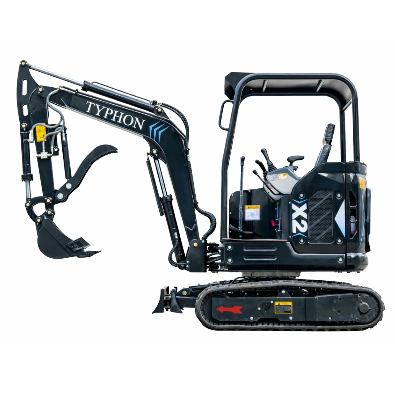 TYPHON TERROR X2 Max Canopy Mini Excavator Powerful 2.5 Ton Compact Machine with Yanmar Engine Advanced Hydraulic System - Image 4