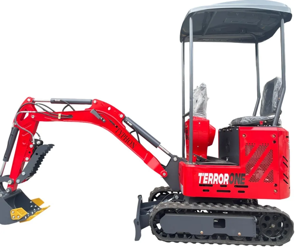 TYPHON TERROR ONE STORM 1 Ton Mini Excavator Trench Digger with Hydraulic Oil Cooler Canopy & Wide Bucket Ideal for Garden, Farm, Park & Road Work Digging, Drilling, Bull-Dozing - Image 4