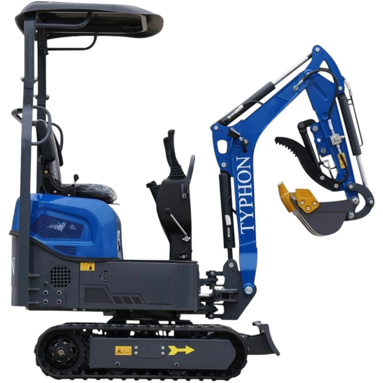 TYPHON TERROR XI STORM Mini Excavator – 1.1 Ton Trench Digger with Boom Swing, Hydraulic Thumb Clip, Bucket USA - Image 4