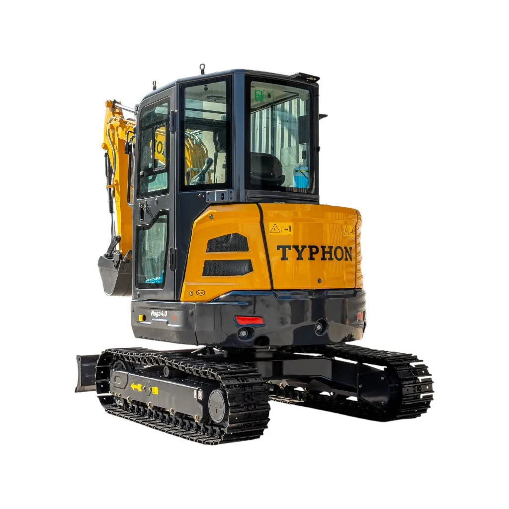 TYPHON NAGA 4.0 Mini Excavator with 4 Ton 24.4hp Yanmar Diesel Engine Metal Track ISO SAE control switch, AC Heater Cabin, 2 Travel Speed - Image 5