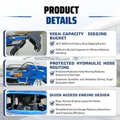 TYPHON TERROR XVII PRO Prestige Edition – Enclosed Mini Excavator with AC, Heater & Ergonomic Comfort - Image 9