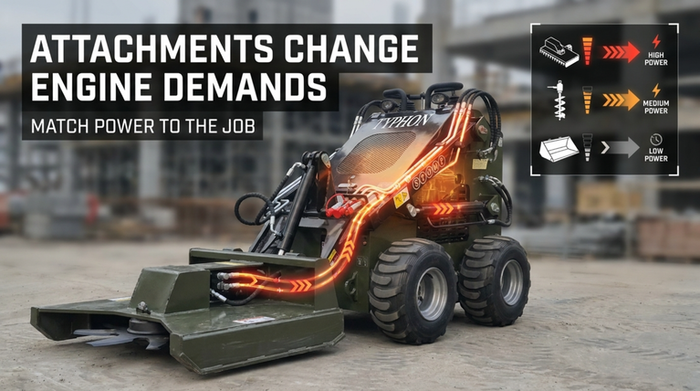 How Attachment Type Changes the Engine Requirements of a Skid Steer